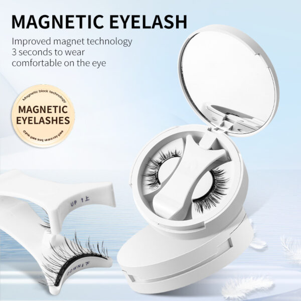 Magnetic False Eyelashes Integrated Storage Box Glue-free Magnet False Eyelashes Natural Makeup Tools With Applicater - Image 7