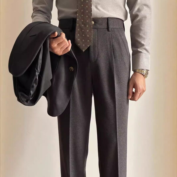 Straight Fitted All-matching Casual Suit Pants For Men - Image 5