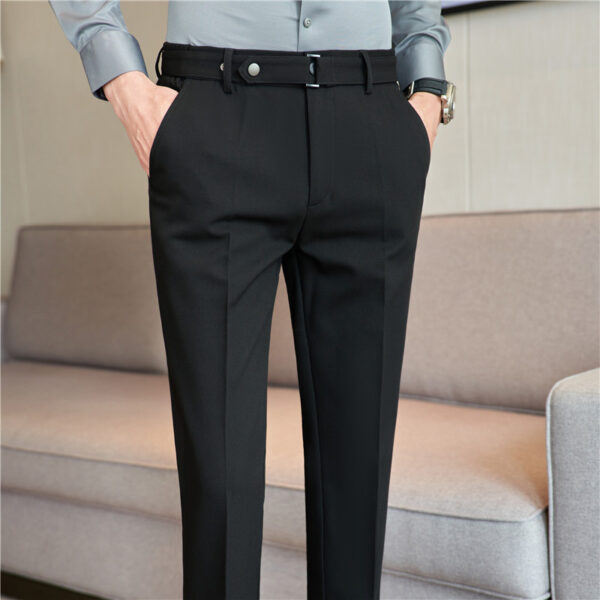 Belt Non-ironing High-grade Casual Trousers - Image 7