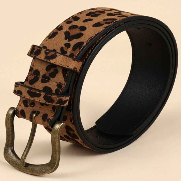 Boxi Style PU Leopard Print Belt For Women Dress Slim Fit Women - Image 3