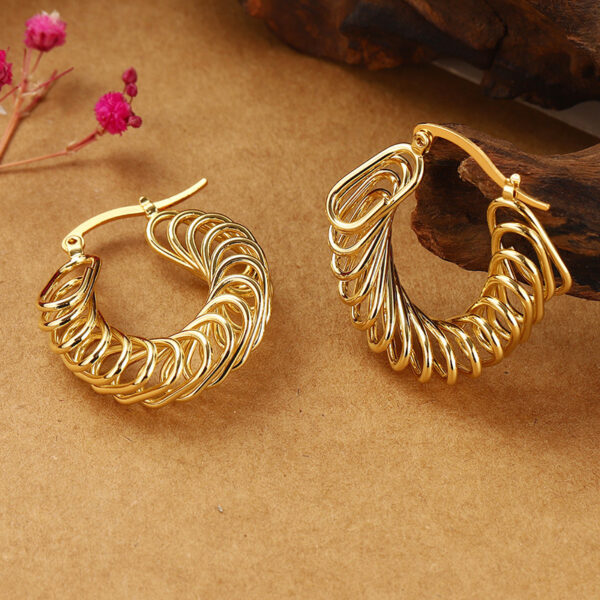 Clip Earrings Winding Earrings Temperament Earrings - Image 2