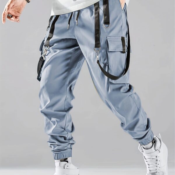 Ribbon Overalls Drawstring Sports Trousers - Image 6