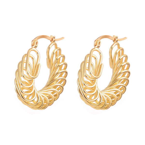 Clip Earrings Winding Earrings Temperament Earrings - Image 5