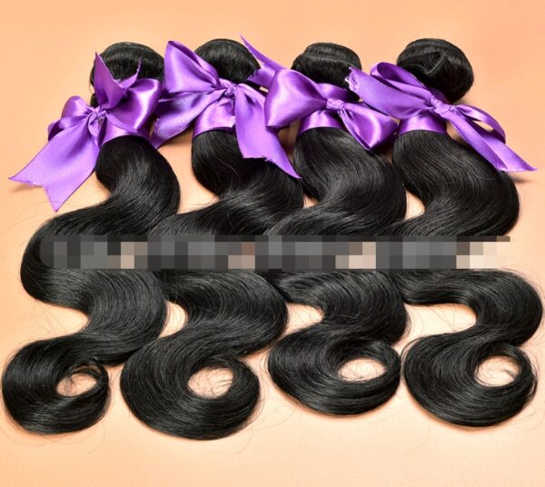 Real Hair Wig Hair Styling Hair Extension Body Wave Human Hair Weaves Bundle Deals Human Hair Extensions Natural & Jet Black - Image 3