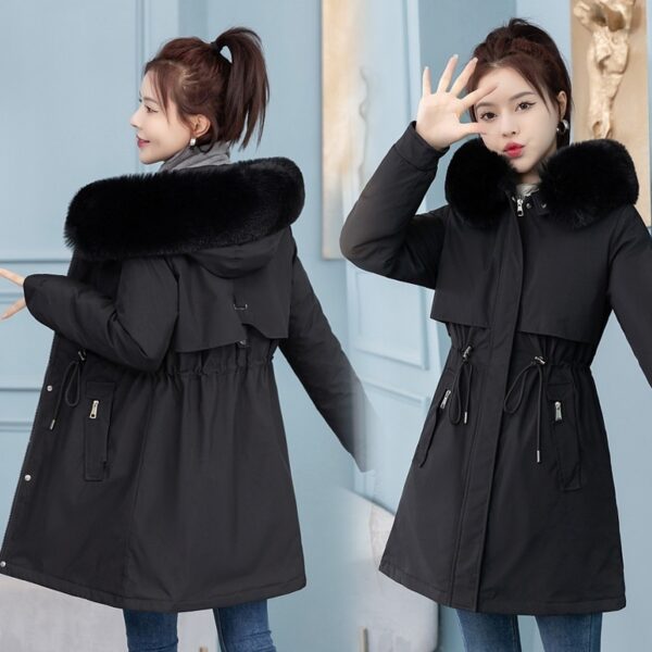 Women's Mid-length Slim Fashion Cotton-padded Jacket - Image 6