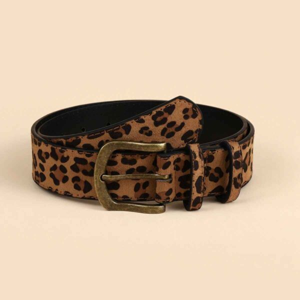 Boxi Style PU Leopard Print Belt For Women Dress Slim Fit Women - Image 2