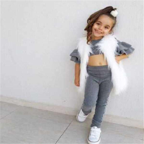 Autumn Kids Baby Girls t shirt Pants Outfits girl Clothes 2P - Image 3