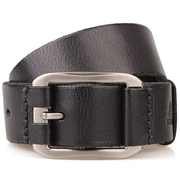 One Layer Single First Cowhide Men's Leather Belt Casual Pidai Pin Buckle - Image 6