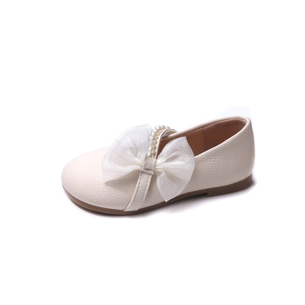 White Pearl Little Girl Baby Princess Shoes - Image 4