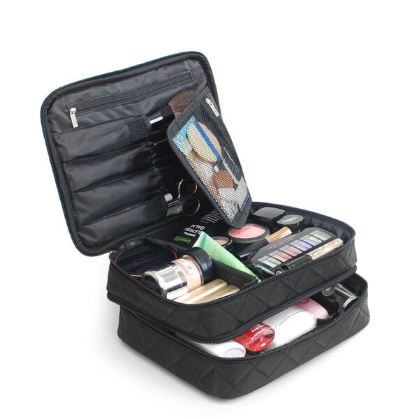 Large Capacity Double Deck Cosmetic Bag - Image 5