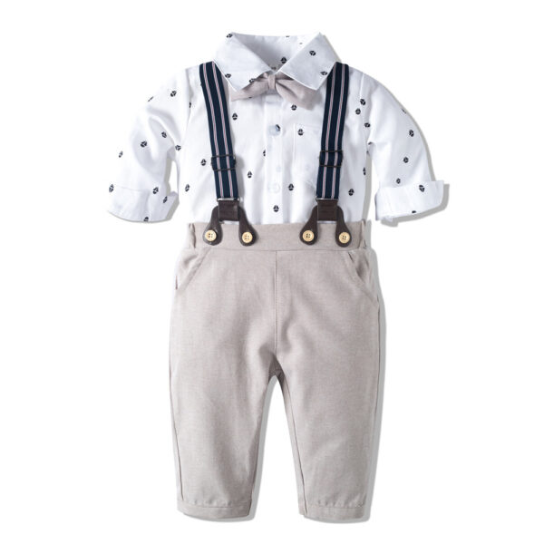 Long-sleeved Romper Suit, Baby Clothes, Gentleman's Clothes - Image 5