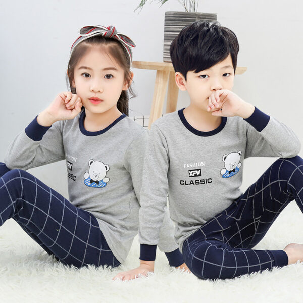 Children'S Underwear Suit Boys And Girls Long-Sleeved Baby Cotton Autumn Clothes Long-Sleeved Cotton Sweater