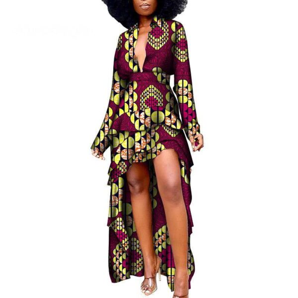 African Ethnic Women'S Dress African Batik Print Dress - Image 3