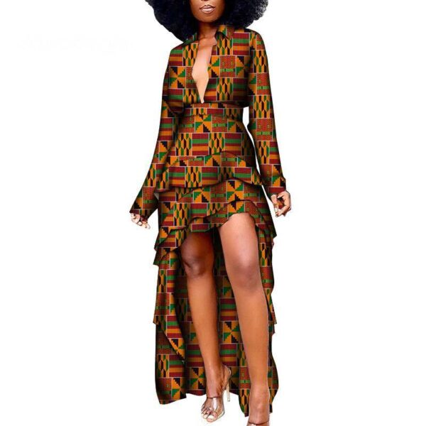 African Ethnic Women'S Dress African Batik Print Dress - Image 8