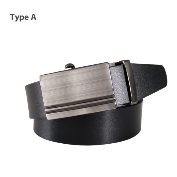 PU Classic Casual Business All-match Automatic Buckle Toothless Men's Belt - Image 3