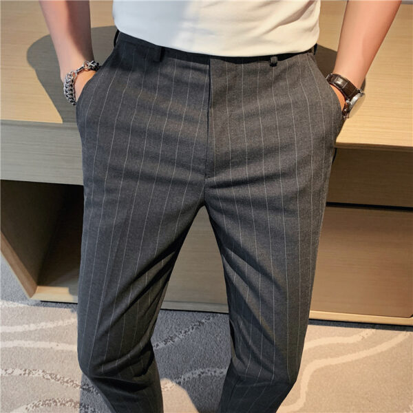 Thin Men's Slim Fit Suit Pants Fashion - Image 4