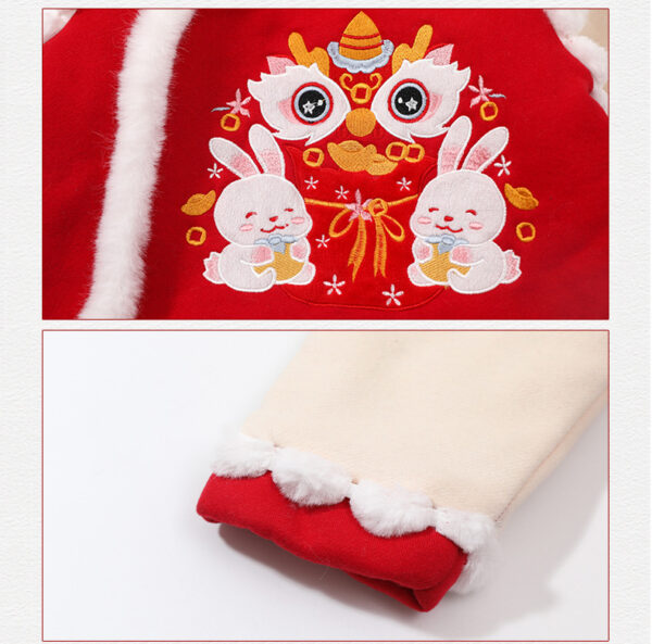 Children's Festive Celebration Chinese Style Baby Dragon New Year Clothes Suit - Image 8