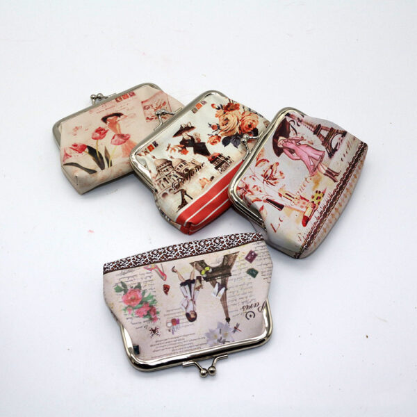 Digital printed coin purse ladies cute coin bag