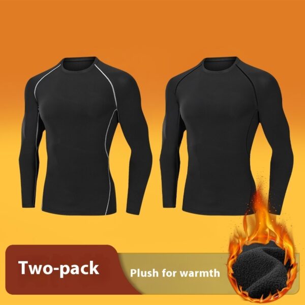 Tights Men's Winter Fleece-lined Quick-drying Warm Keeping Sports Underwear Base High Elastic Training Running Outfit - Image 5