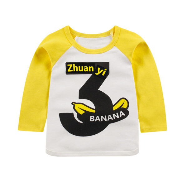 Children's Long Sleeve Casual Cartoon Round Neck Raglan Sleeves Top - Image 8