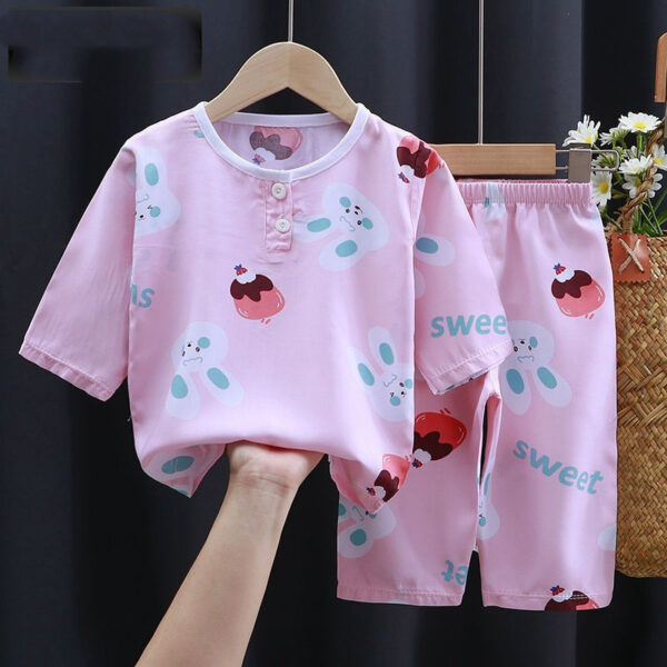 Summer Clothes Cotton Silk Air-conditioning Clothes Baby Clothes - Image 6