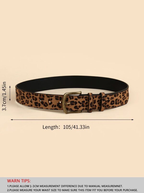 Boxi Style PU Leopard Print Belt For Women Dress Slim Fit Women - Image 5