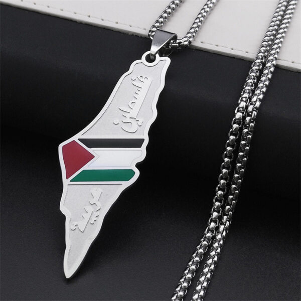 Palestine Israel Map Pendant Necklaces For Men Women Stainless Steel Gold Color Palestinians Ethnic Map Jewelry Gifts - Image 5