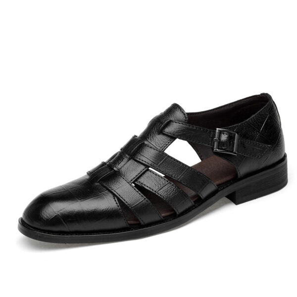 Hollow Business Formal Men's Comfortable Buckle Shoes - Image 2