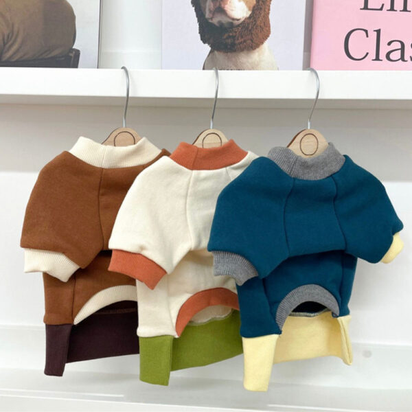 Colorblock Sweatshirt Dog Clothes Cat Pet