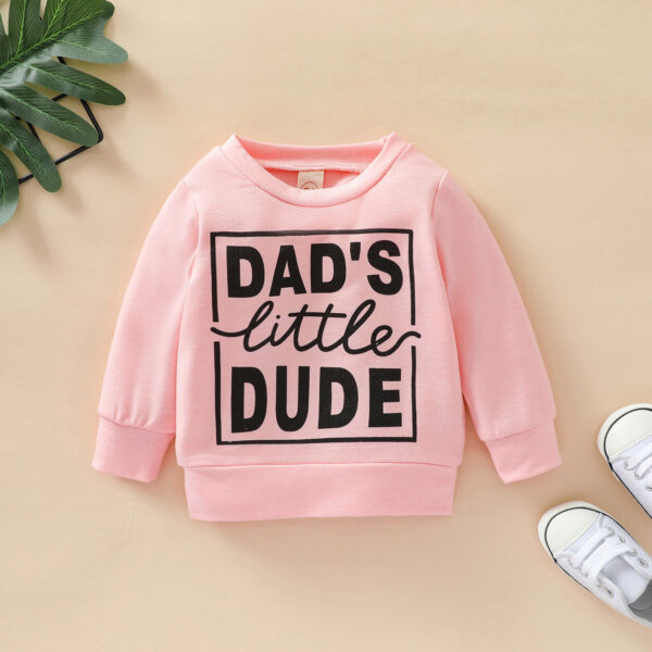 Boys Polyester Letter Grey Sweatshirt Top - Image 9