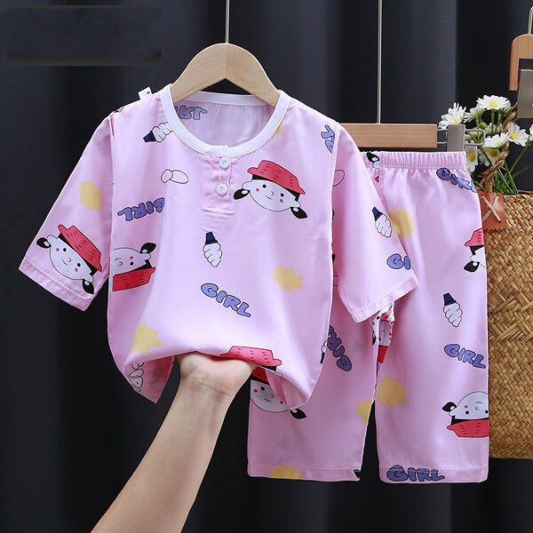 Summer Clothes Cotton Silk Air-conditioning Clothes Baby Clothes - Image 5