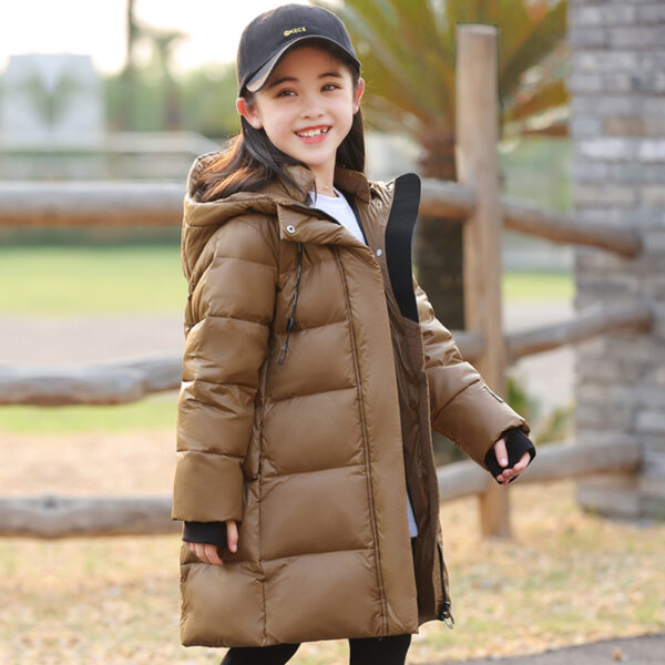 Fashion Girls Down Jacket Mid-length Thickened - Image 5