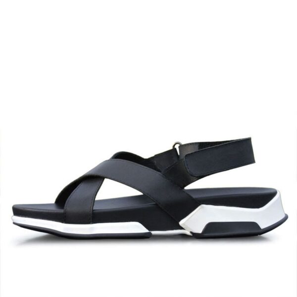 Korean Casual Men's Sandals Genuine Leather Elevator Beach - Image 4