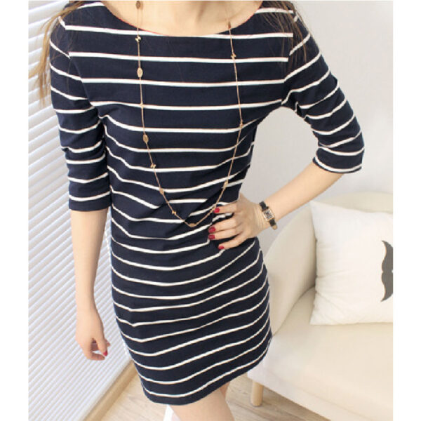 Stripe T-shirt Dress - Image 4