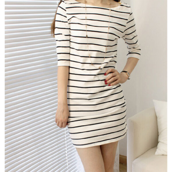 Stripe T-shirt Dress - Image 2