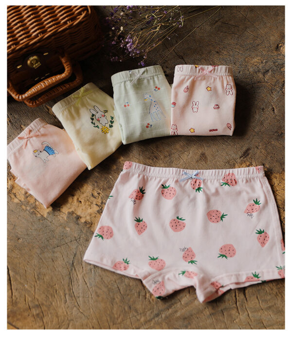 Girls' Cartoon Cotton Boxer Briefs Children's Baby Panties Shorts - Image 3