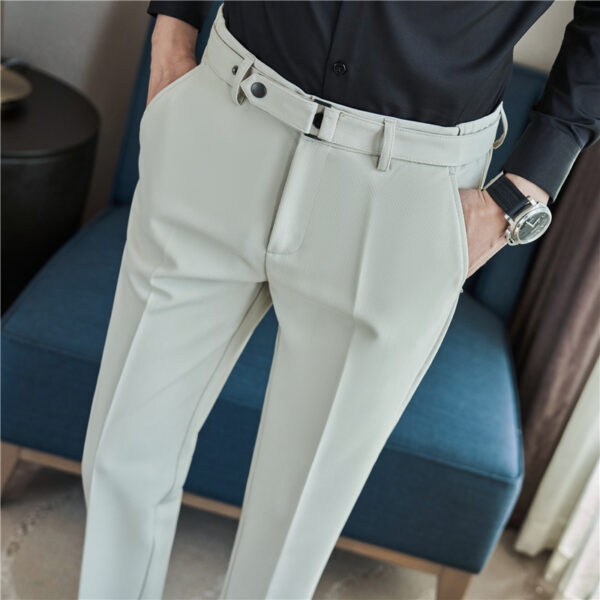 Belt Non-ironing High-grade Casual Trousers - Image 2