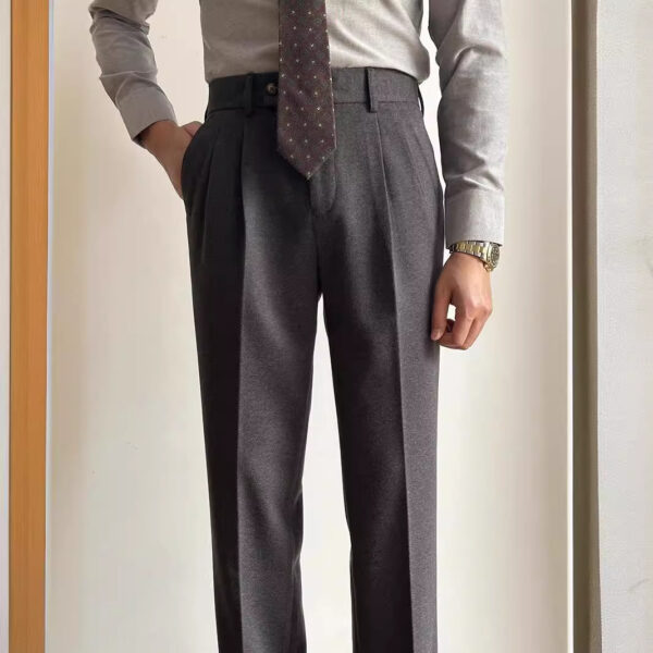 Straight Fitted All-matching Casual Suit Pants For Men - Image 7