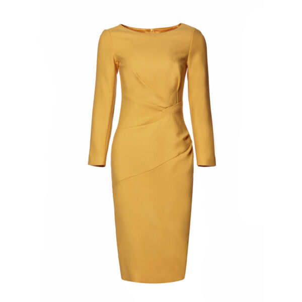 Business Dress French Business Waist Yellow - Image 3