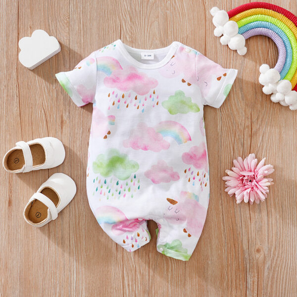 Baby Girl Summer Clothes Short-sleeve Baby Jumpsuit - Image 3