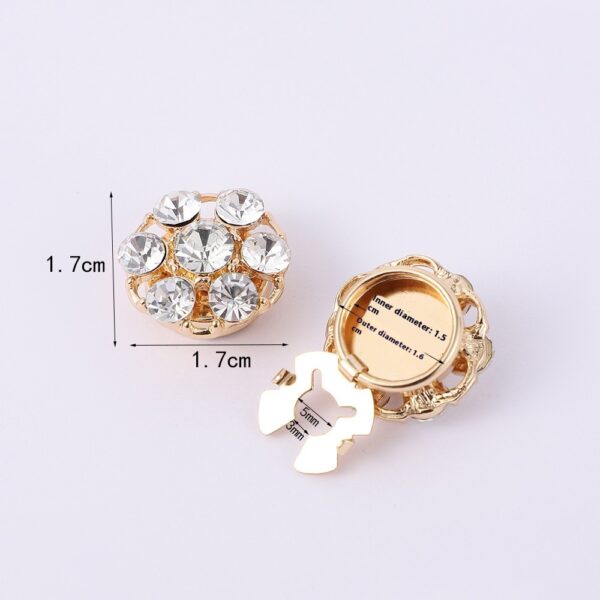 Simple Multi-style Inlaid Rhinestone Cufflinks - Image 4