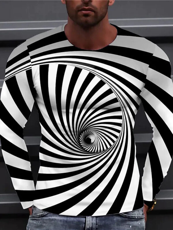 Trendy Hip-hop Gradient Swirl Retro T-shirt - Image 5