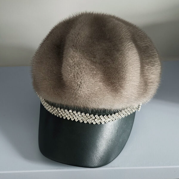 Women's Winter Mink Fur Fashion All-matching Beret - Image 7