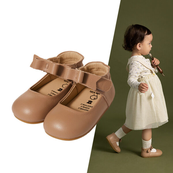 All-leather Baby Toddler Shoes For Girls And Babies, Soft-soled Children's Princess - Image 2