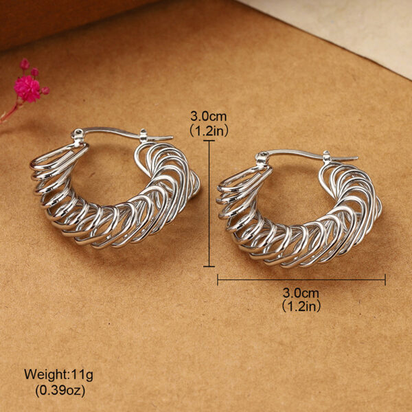 Clip Earrings Winding Earrings Temperament Earrings - Image 4