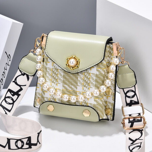 Fashion Women'S Crossbody Bag Girl'S Cute Princess Wallet Classic Shoulder Bag Summer Pearl Chain Phone Bag - Image 3