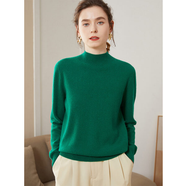 Women's One-piece Knitted Wool Base Shirt - Image 7