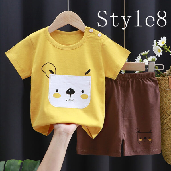 Children's Short-sleeved Suit, Cotton Clothes, Children's Clothing - Image 2