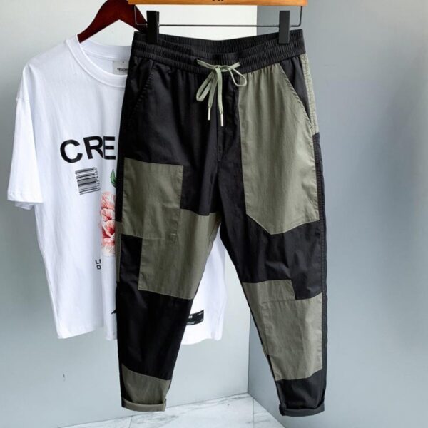 Trendy Cargo Pants Men's Fashionable Loose Straight Men's Casual Trousers Ding Thin