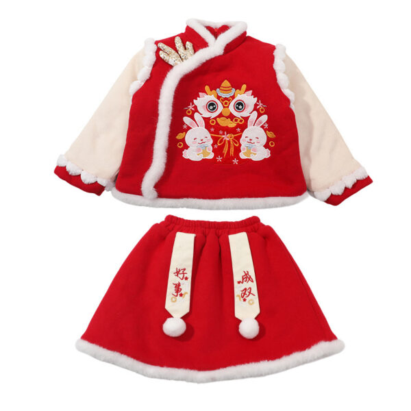 Children's Festive Celebration Chinese Style Baby Dragon New Year Clothes Suit - Image 9